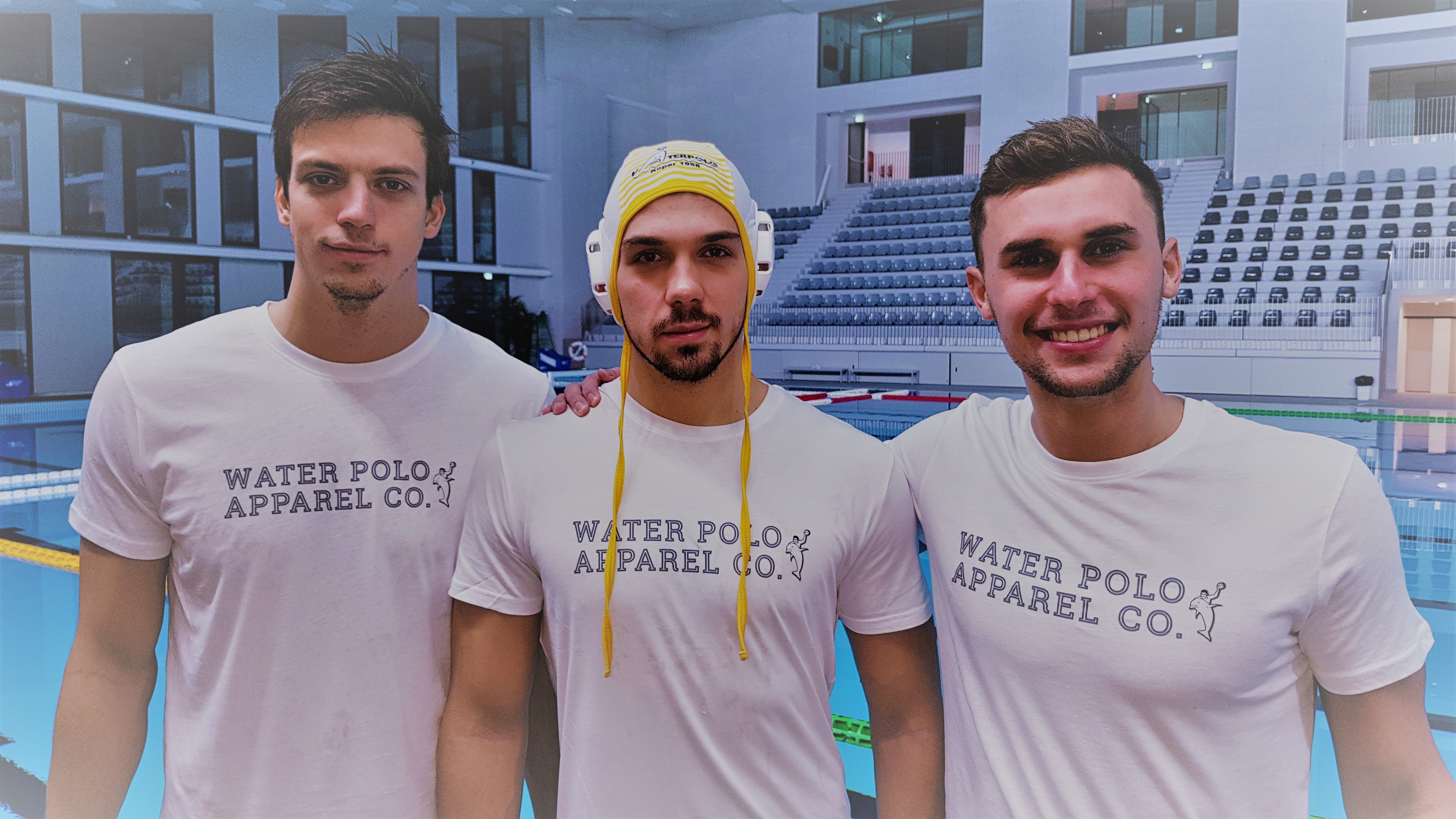 Aleksa Dimitrijevic, Milisav Janosevic and Djordje Sormaz of waterpolo club koper