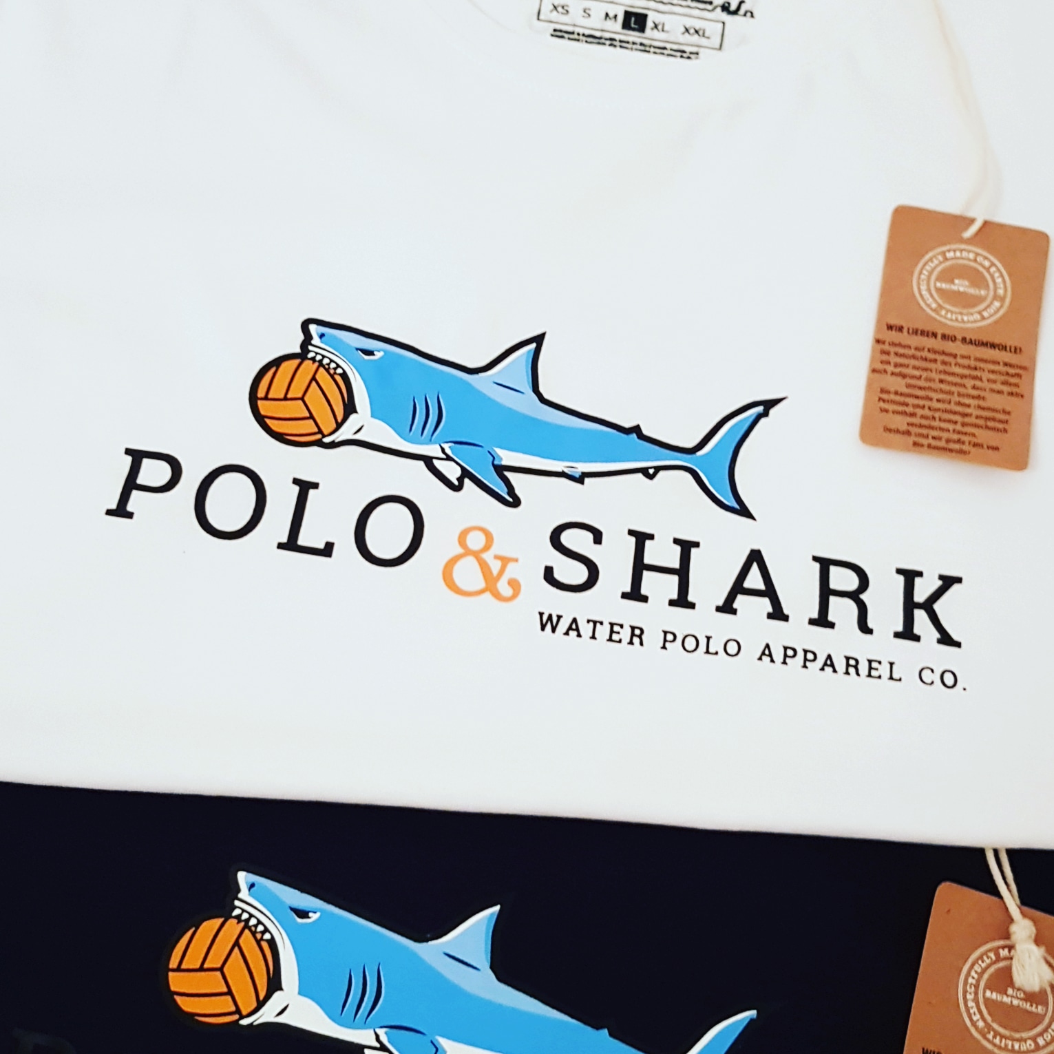 waterpolo apparel t-shirt with organic cotton label